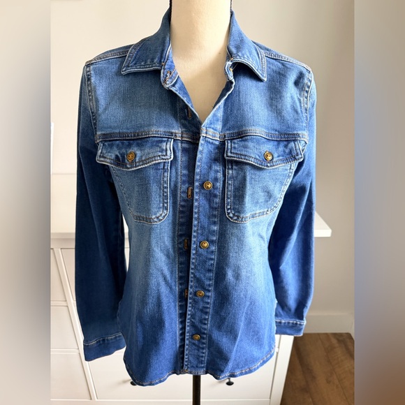 Kut from the Kloth Tops - Kut From The Kloth - Women’s Classic Blue Denim Button-Down Shirt